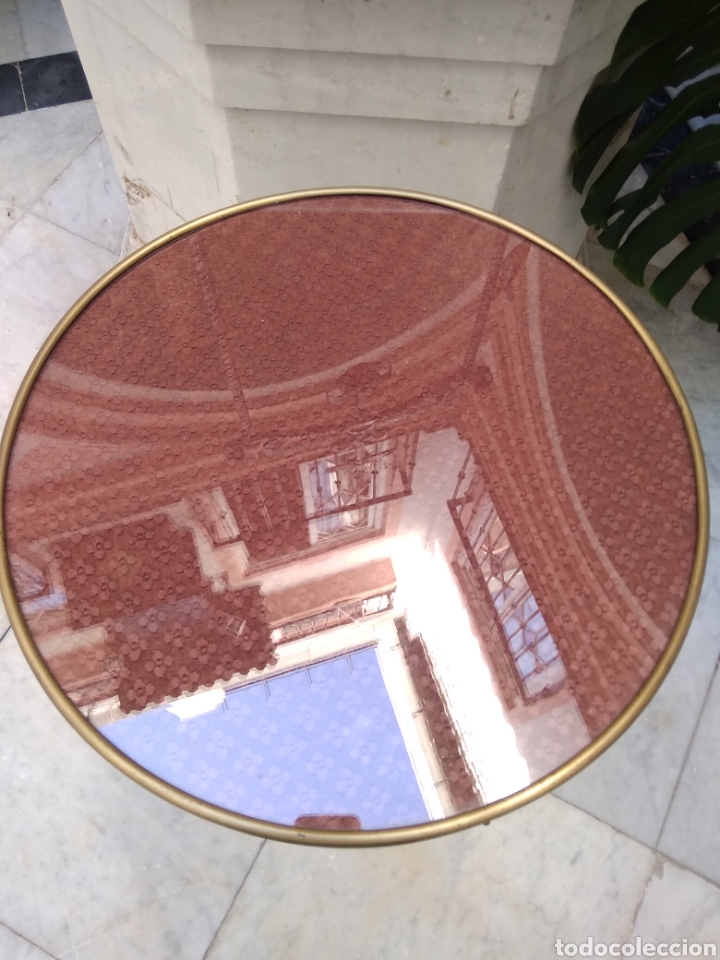 Antig&uuml;edades: Mesa art dec&oacute; caoba bronce y cristal - Foto 2
