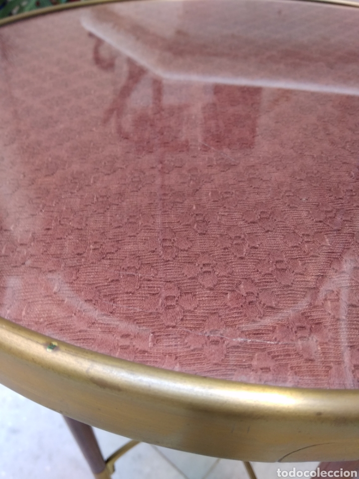 Antig&uuml;edades: Mesa art dec&oacute; caoba bronce y cristal - Foto 3