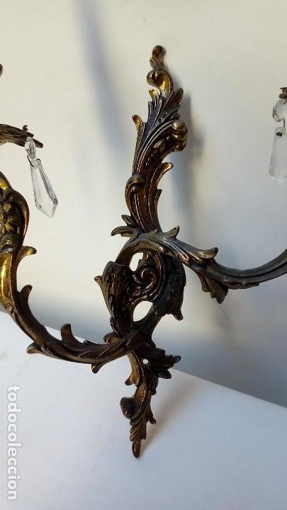 Antig&uuml;edades: aplique de pared de 2 luces- - Foto 2