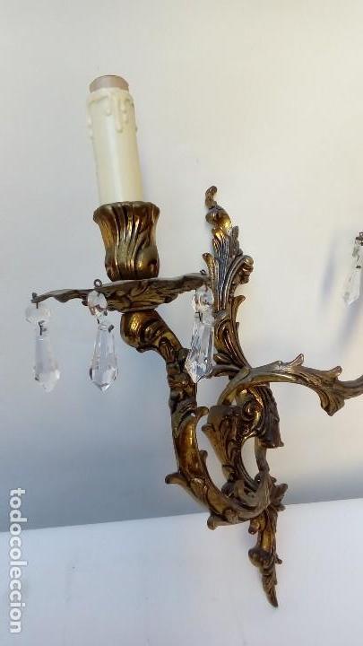 Antig&uuml;edades: aplique de pared de 2 luces- - Foto 3