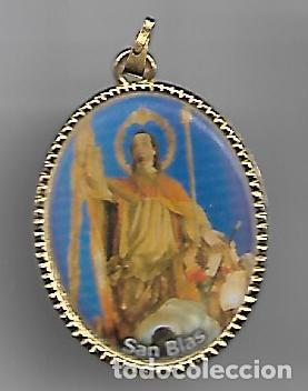 Antig&uuml;edades: medalla de san blas dorada - Foto 1