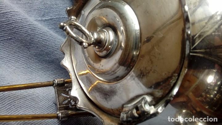 Antig&uuml;edades: Samovar de metal y ba&ntilde;ado en plata - Foto 4