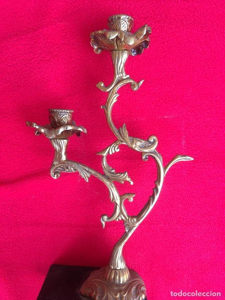 Antig&uuml;edades: 2 CANDELABRO DE DOS BRAZOS - Foto 3