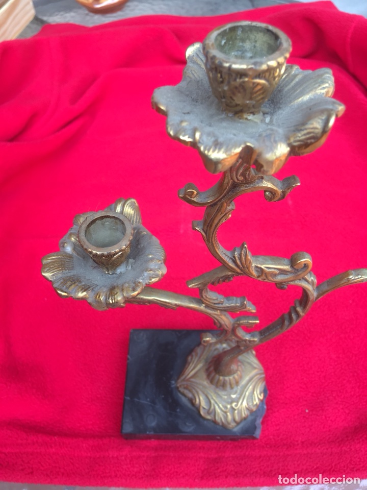 Antig&uuml;edades: 2 CANDELABRO DE DOS BRAZOS - Foto 4