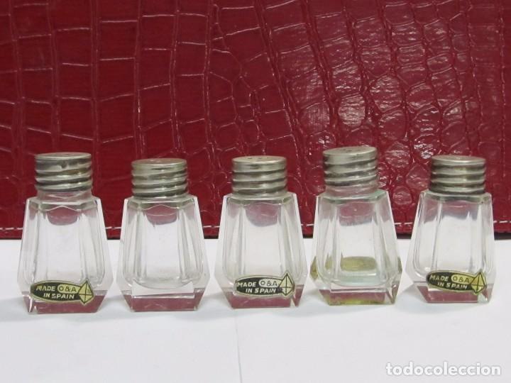 Antig&uuml;edades: 5 SALEROS DE CRISTAL O&A, HECHOS EN ESPA&Ntilde;A