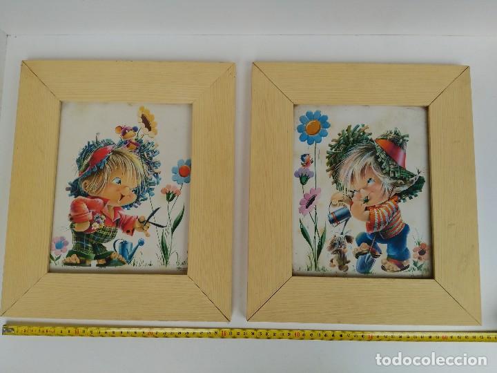 Antiguidades: 2 cuadros del dibujante de postales A.Gabriel