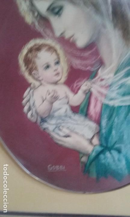Antig&uuml;edades: cuadro religioso virgen y ni&ntilde;o - Foto 1