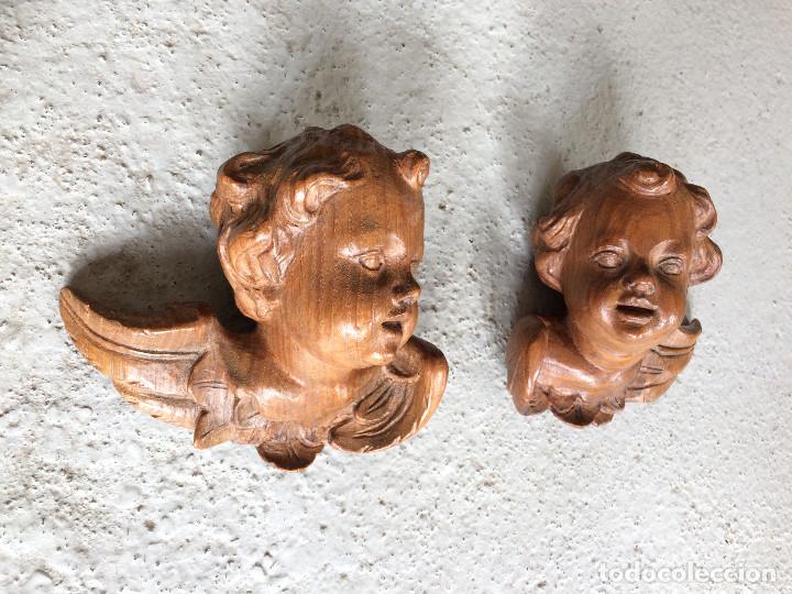 Antig&uuml;edades: Cabezas de &aacute;ngeles, querubines de madera. - Foto 5