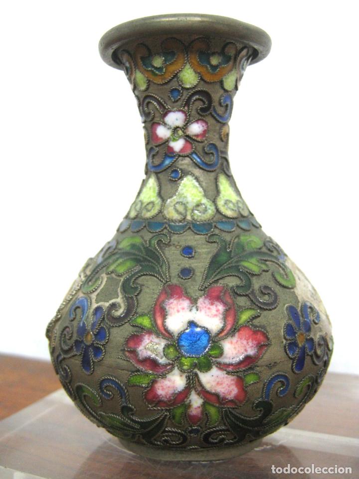 Antig&uuml;edades: Antiguedad Rusa Jarr&oacute;n Enamel - Foto 1