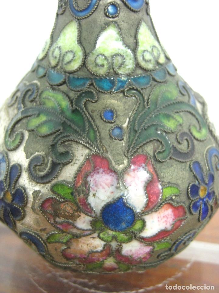 Antig&uuml;edades: Antiguedad Rusa Jarr&oacute;n Enamel - Foto 3