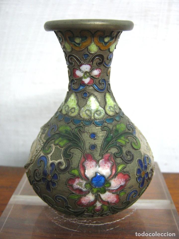 Antig&uuml;edades: Antiguedad Rusa Jarr&oacute;n Enamel - Foto 5