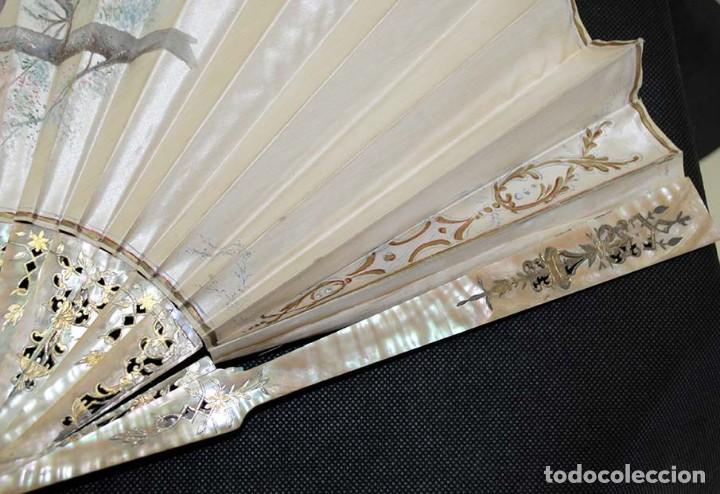Antig&uuml;edades: ABANICO ANTIGUO ORIENTAL DE SEDA - Foto 11