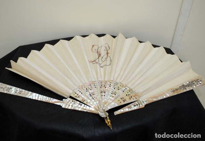 Antig&uuml;edades: ABANICO ANTIGUO ORIENTAL DE SEDA - Foto 12
