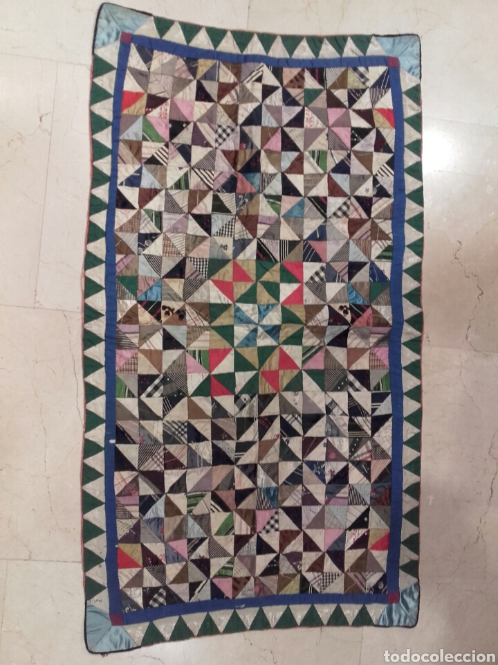 Antig&uuml;edades: ANTIGUO PATCHWORK. MIDE 105 X 57 CM. - Foto 1