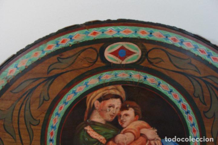 Antig&uuml;edades: Copete en madera pintado - Foto 5