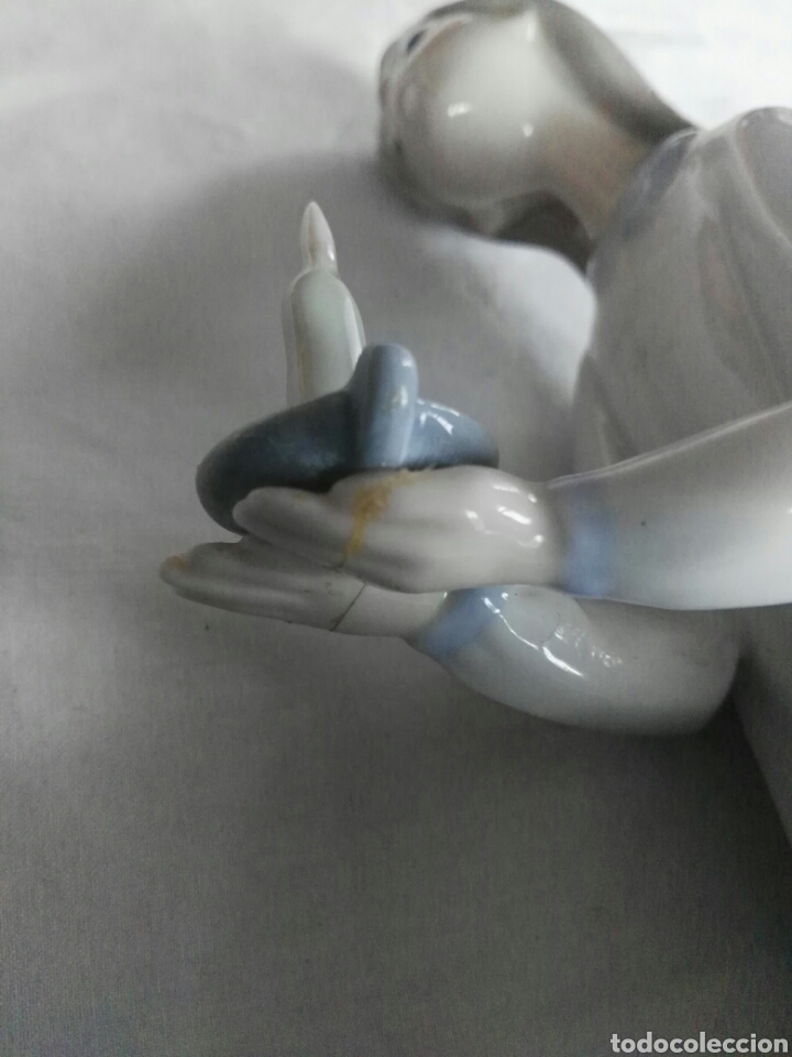 Antig&uuml;edades: Figura lladro ni&ntilde;a con espelmatorio - Foto 6