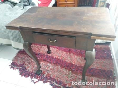 Antig&uuml;edades: Mesa consola para naipes - Foto 1
