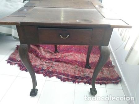 Antig&uuml;edades: Mesa consola para naipes - Foto 3