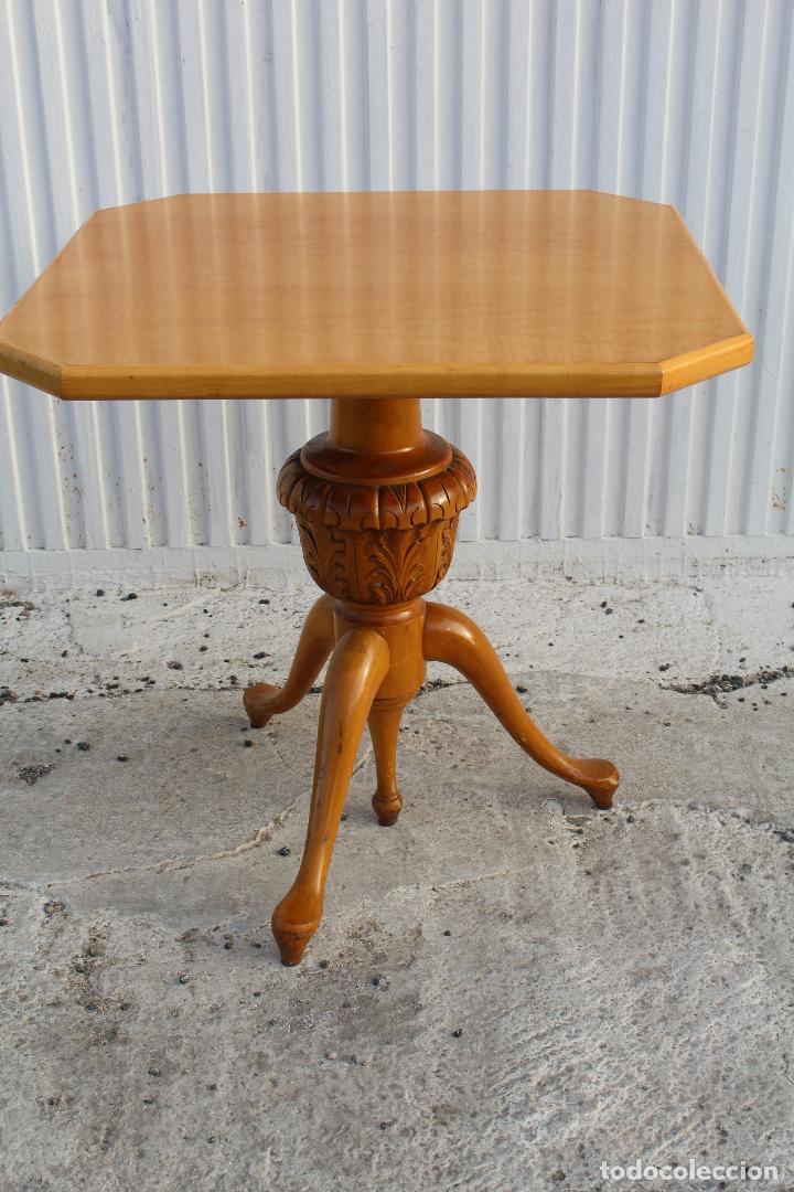 Antig&uuml;edades: MESA velador cuadrada - Foto 2