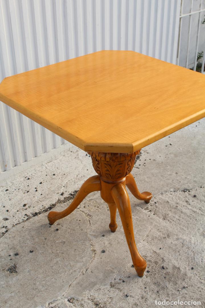 Antig&uuml;edades: MESA velador cuadrada - Foto 3