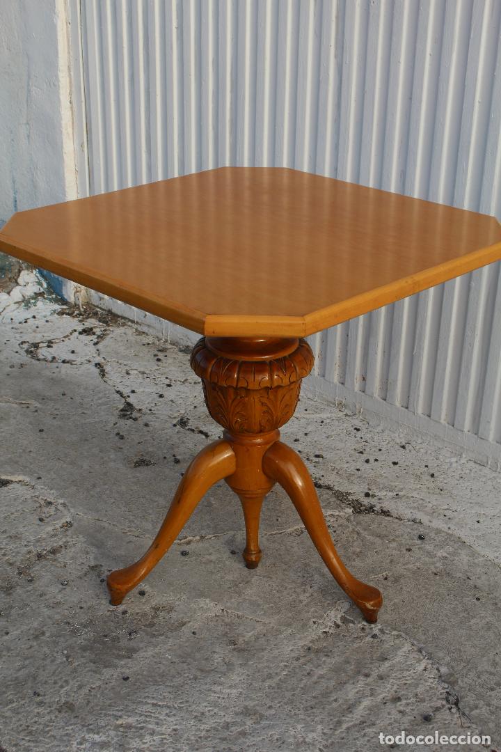 Antig&uuml;edades: MESA velador cuadrada - Foto 6