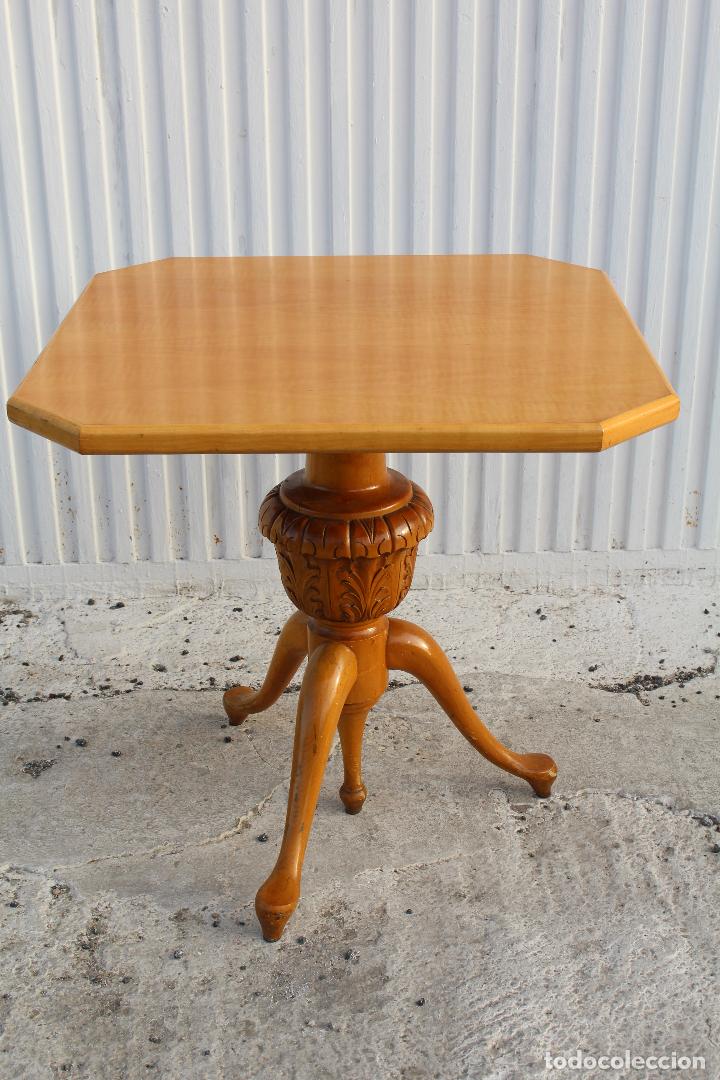 Antig&uuml;edades: MESA velador cuadrada - Foto 7