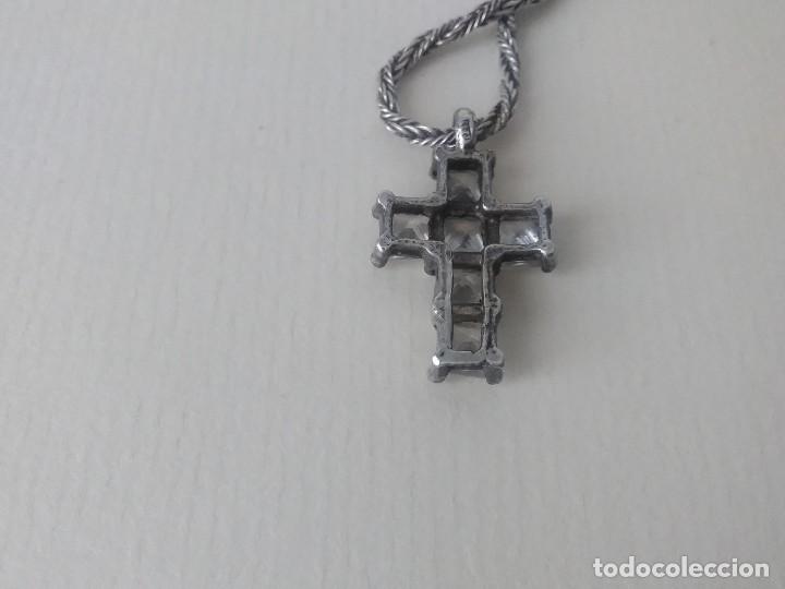 Antig&uuml;edades: Cruz Y cadena plata y cristal (925) - Foto 3
