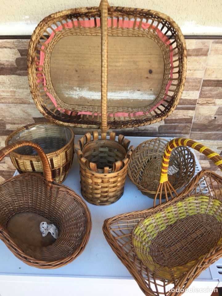 Antig&uuml;edades: LOTE DE CESTOS CENTROS DE MESA - Foto 1