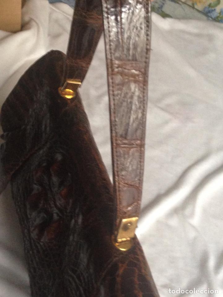 Antig&uuml;edades: ESPECTACULAR BOLSO DE COCODRILO - Foto 6