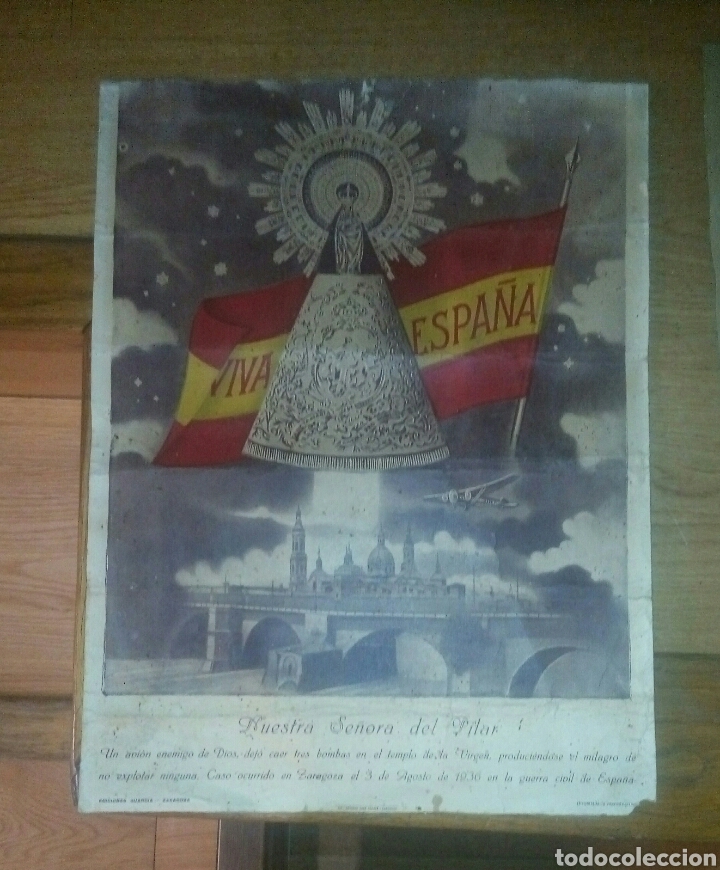 Antig&uuml;edades: V Lamina Virgen Del Pilar - Foto 1