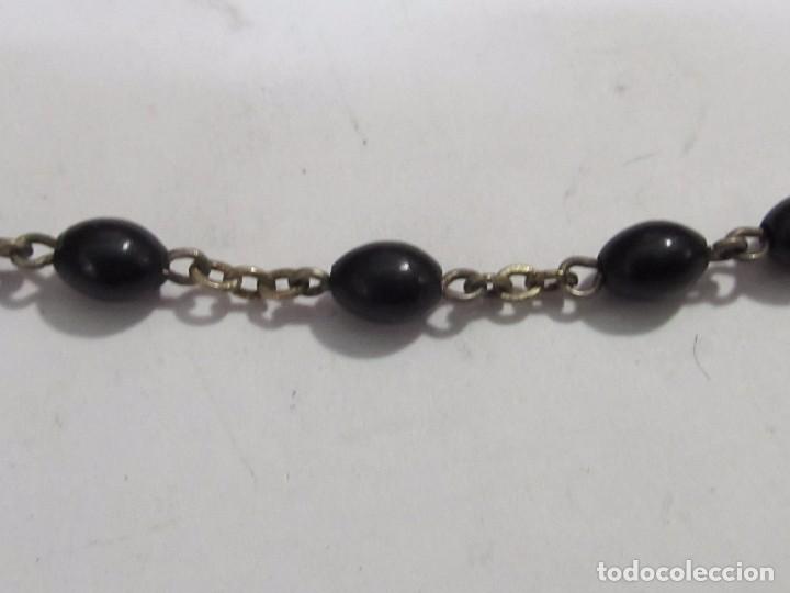 Antig&uuml;edades: ROSARIO PLATEADO CON BOLAS ONIX (70 cm.) - Foto 5