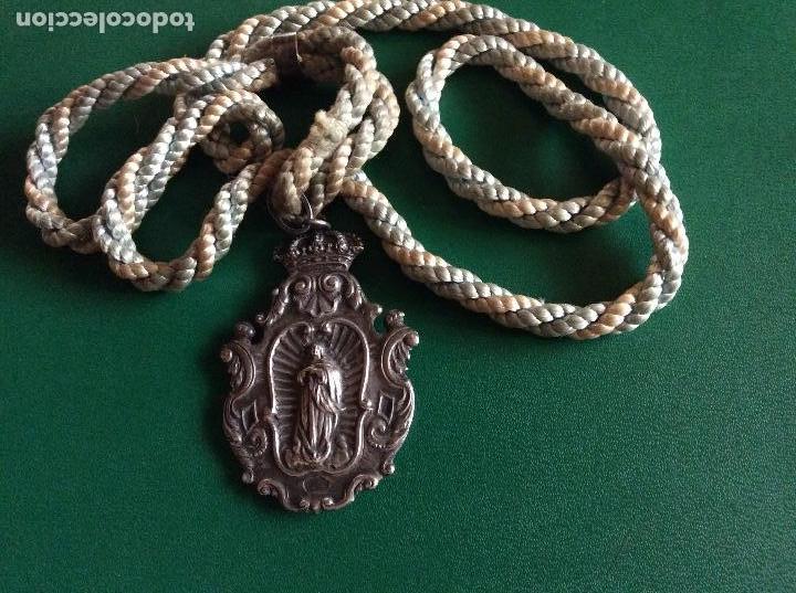 Antig&uuml;edades: Medalla de hermandad de Zaragoza 6cmx4,5cm. - Foto 1