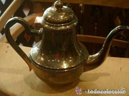 Antig&uuml;edades: CAFETERA EN METAL PLATEADO ANTIGUA - Foto 4