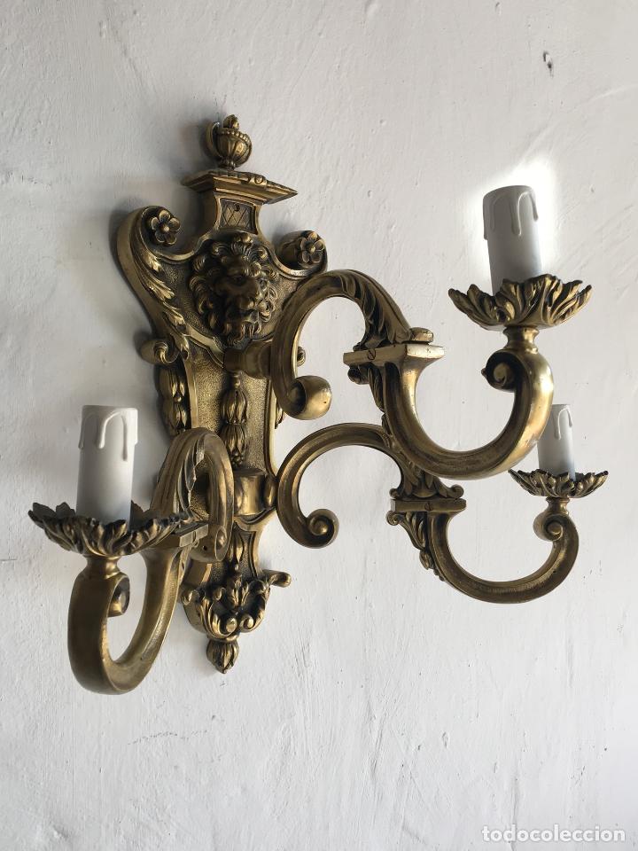 Antig&uuml;edades: ANTIGUA PAREJA DE APLIQUES - Foto 3