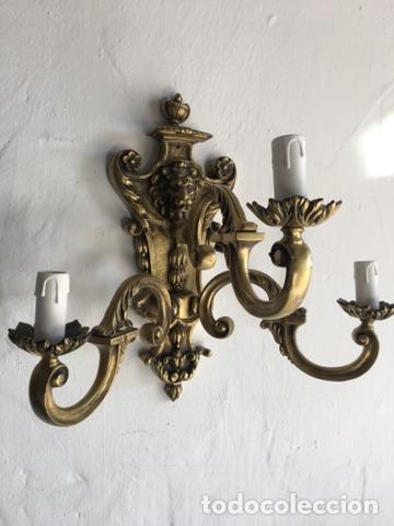 Antig&uuml;edades: ANTIGUA PAREJA DE APLIQUES - Foto 6