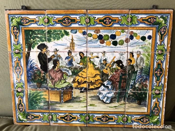 Antig&uuml;edades: PANEL AZULEJOS FERIA SEVILLA - Foto 2