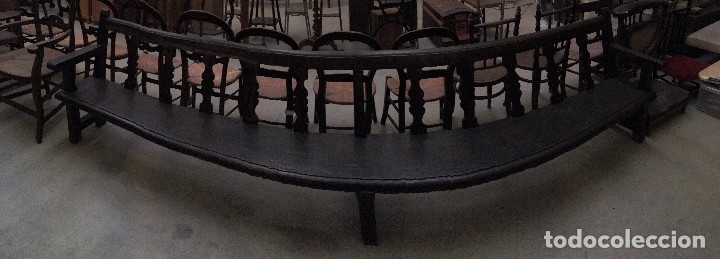 Antig&uuml;edades: BANCO ROBLE MACIZO S.XIX - Foto 2