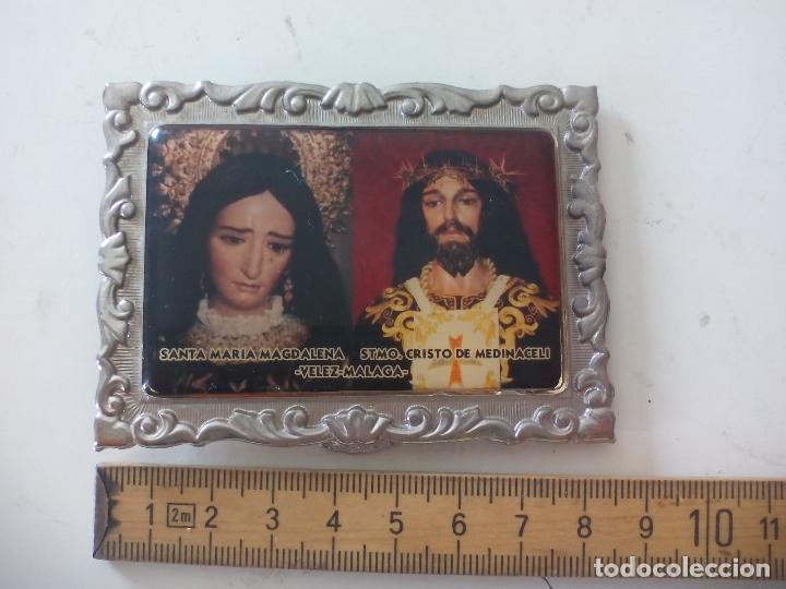 Antiquit&eacute;s: PORTARETRATO DE SOBREMESA SANTA MARIA MAGADALENA STMO CRISTO DE MEDINACELI VELEZ-MALAGA SEMANA SANTA