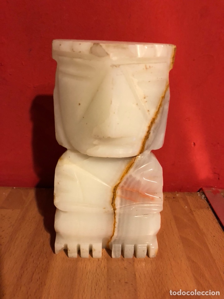 Oggetti Antichi: Figura o escultura de alabastro .dios inca.mexico