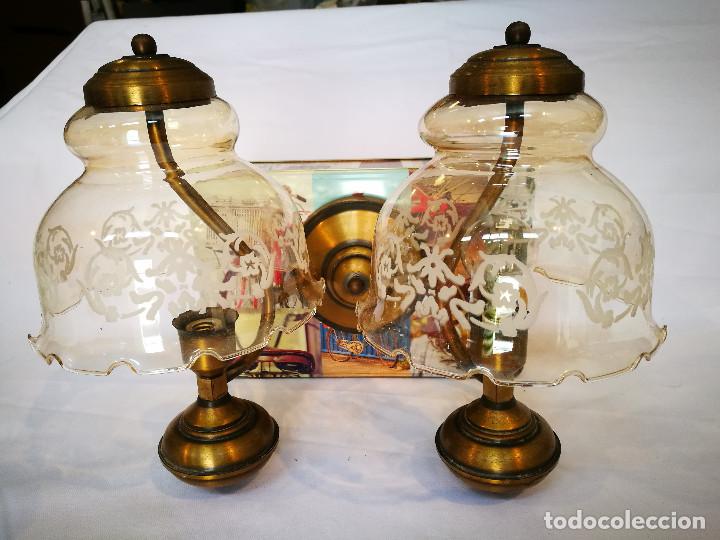 Antig&uuml;edades: Aplique de pared cristal tallado - Foto 2