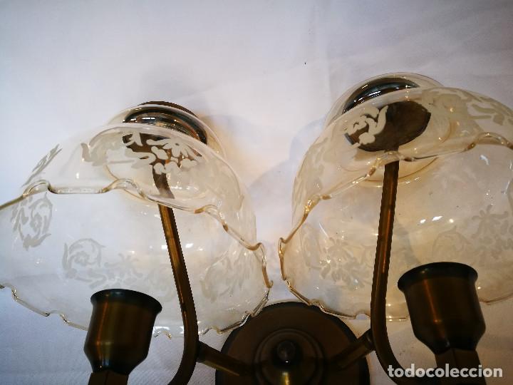 Antig&uuml;edades: Aplique de pared cristal tallado - Foto 5