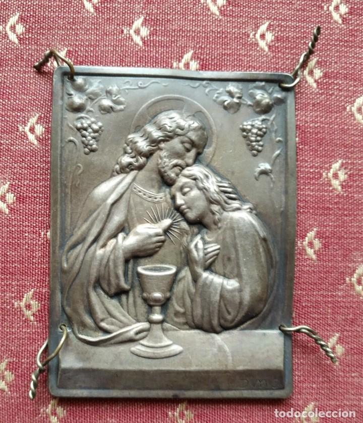 Antig&uuml;edades: Pieza / placa motivo eucar&iacute;stico perteneciente a una composici&oacute;n - Foto 1