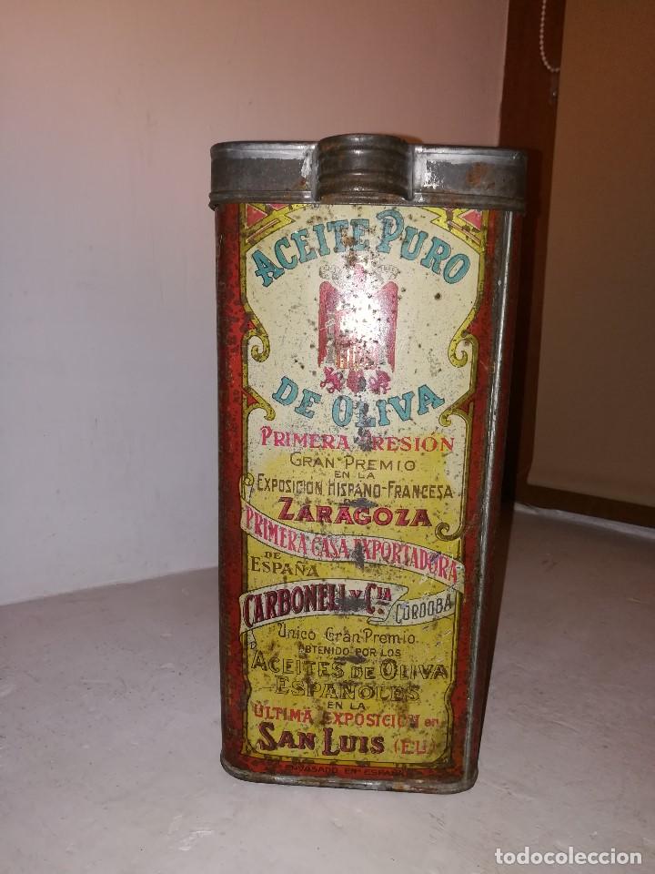 Antig&uuml;edades: Lata de aceite Carbonel - Foto 5