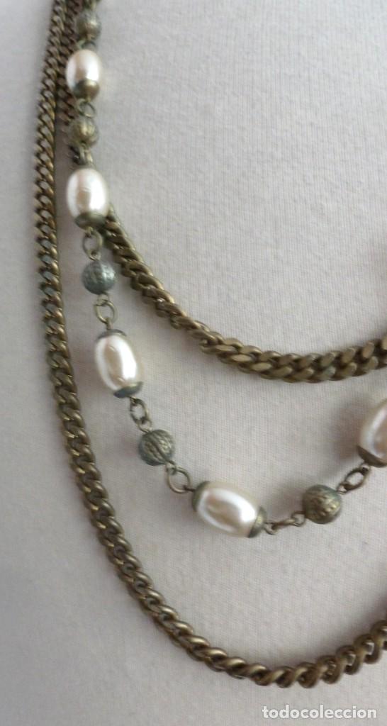 Antig&uuml;edades: ANTIGUO COLLAR DE PERLAS Y METAL - Foto 2