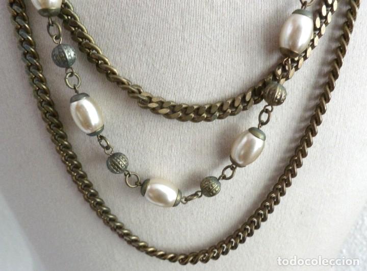 Antig&uuml;edades: ANTIGUO COLLAR DE PERLAS Y METAL - Foto 3