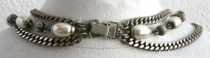 Antig&uuml;edades: ANTIGUO COLLAR DE PERLAS Y METAL - Foto 4