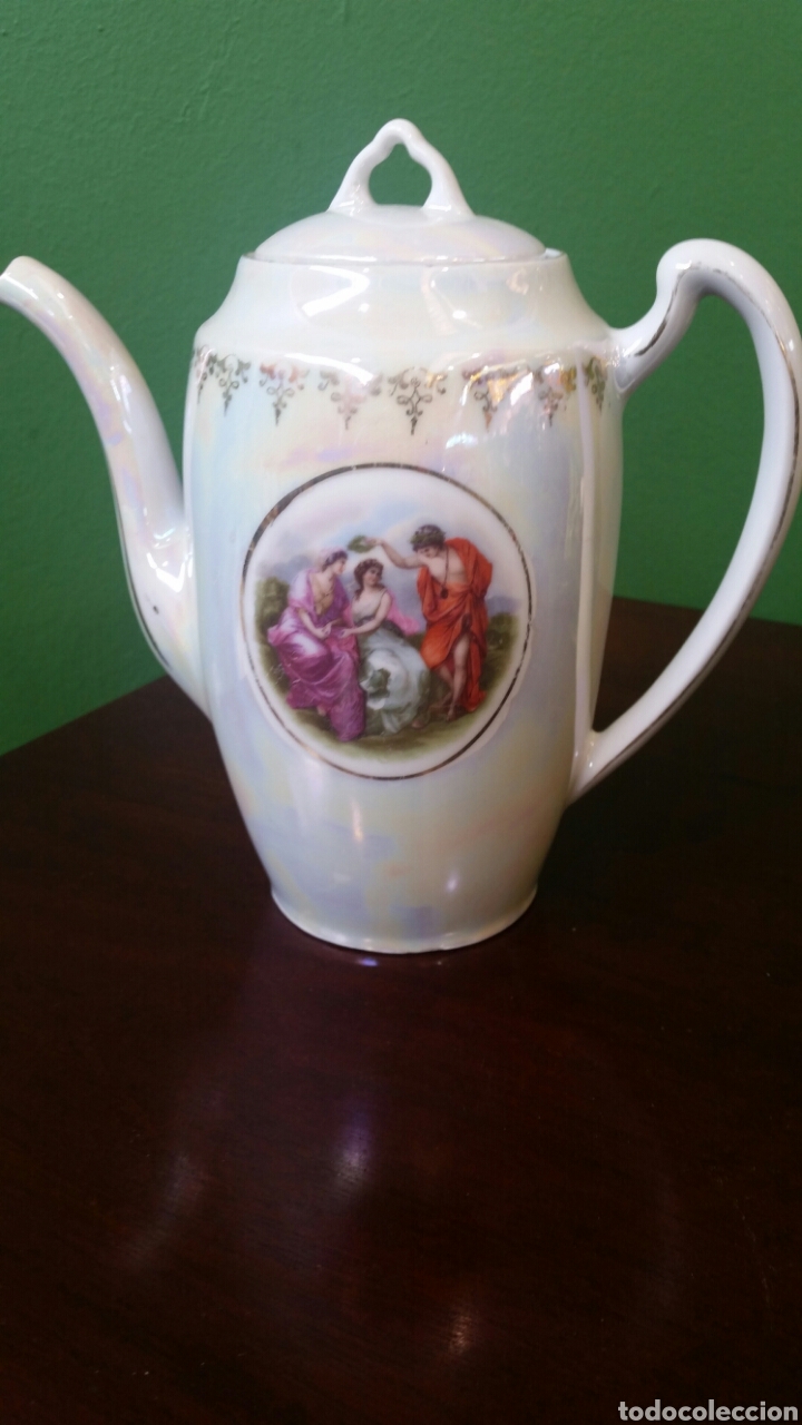 Antig&uuml;edades: Cafetera de porcelana francesa - Foto 1