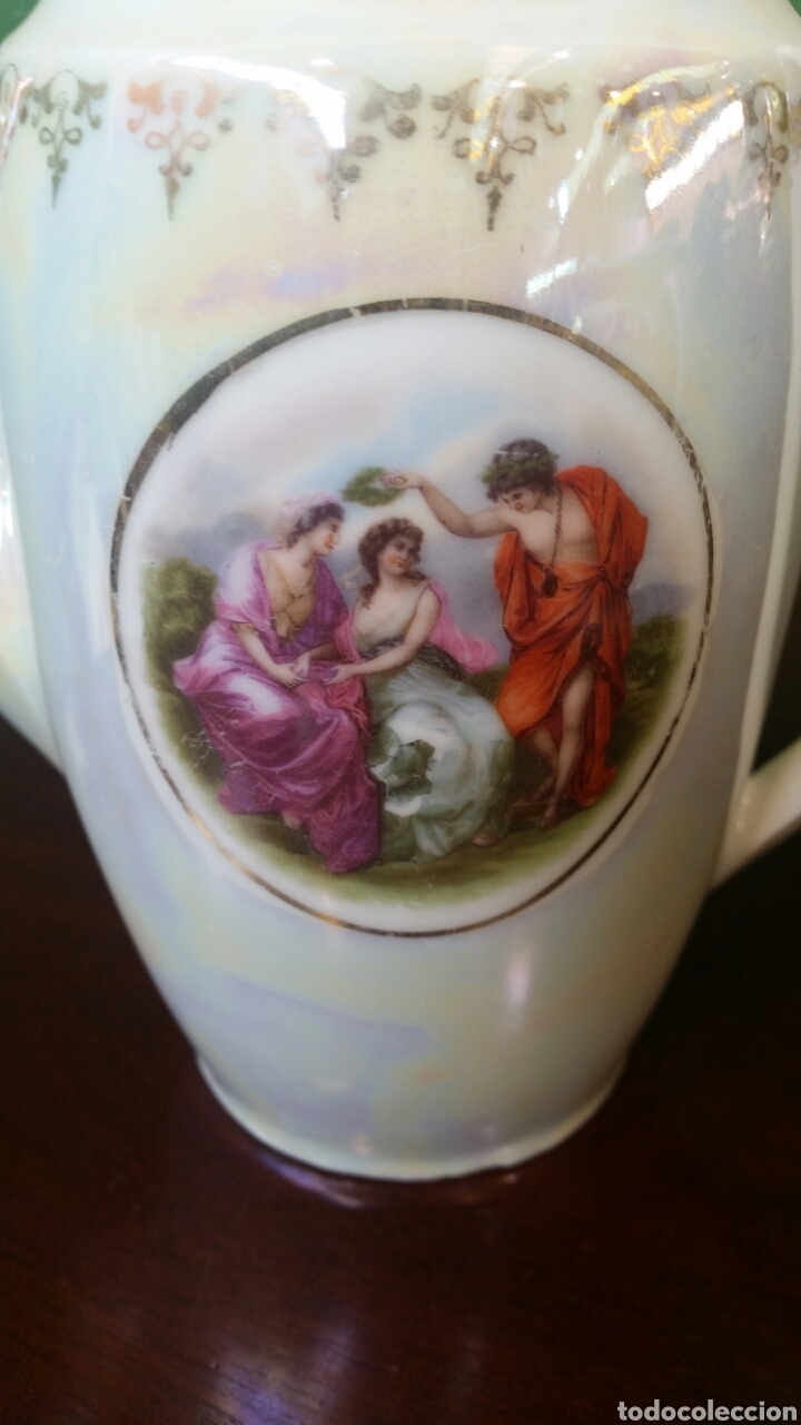 Antig&uuml;edades: Cafetera de porcelana francesa - Foto 3
