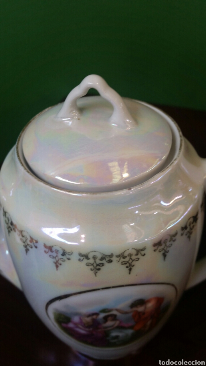 Antig&uuml;edades: Cafetera de porcelana francesa - Foto 4