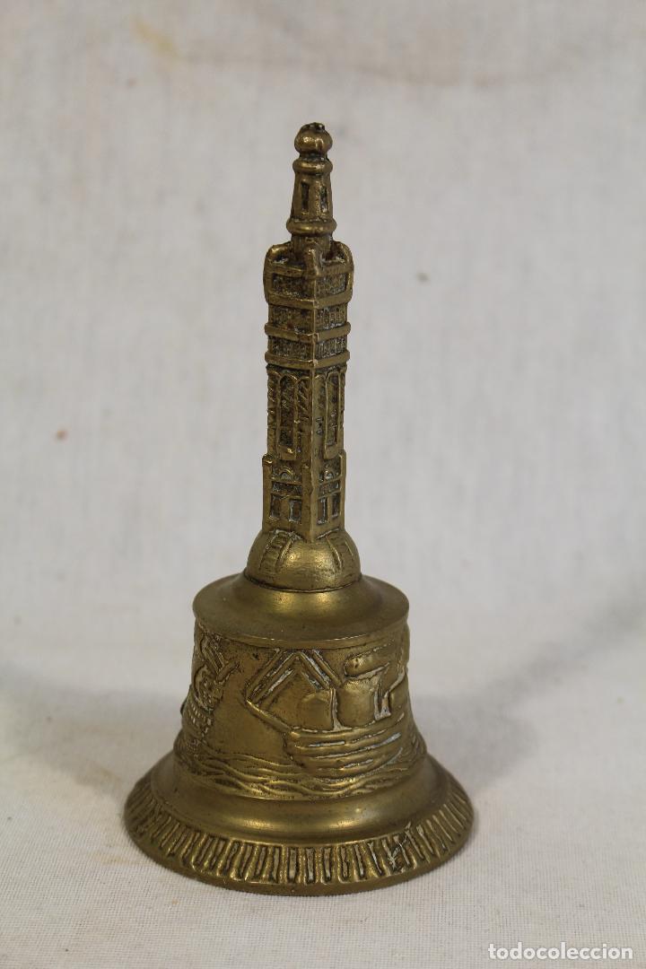 Antig&uuml;edades: campanilla, campana de mano en bronce - Foto 5